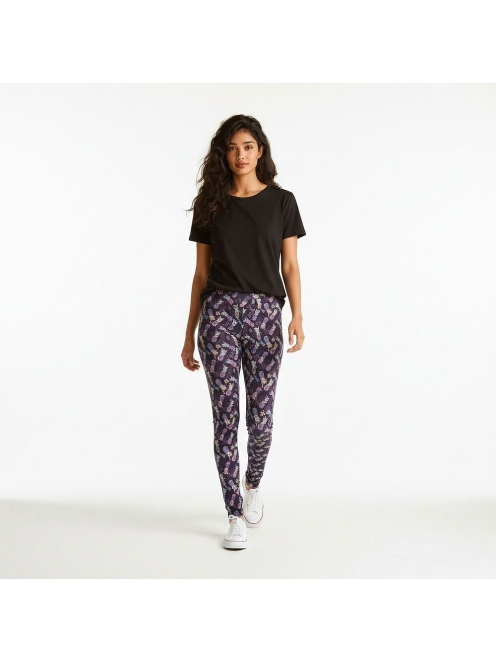 SweetLegs Leggings - Colorful Pineapple Print Sweetlegs Plus